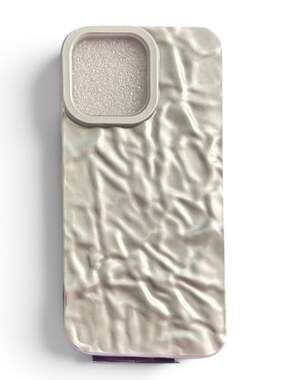 NWT Silver Metallic iPhone 14 Plus Case Textured Slim Minimal Cover
